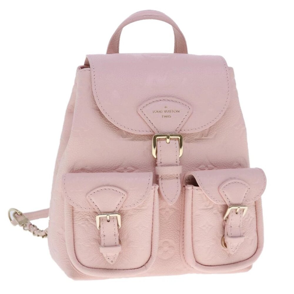 LOUIS VUITTON Monogram Empreinte Backup Backpack Pink M47074 LV Auth 91596SM
